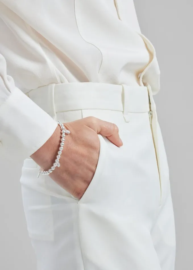Clothing Women The Frankie Shop Katie Flared Pants 8211 Ivory