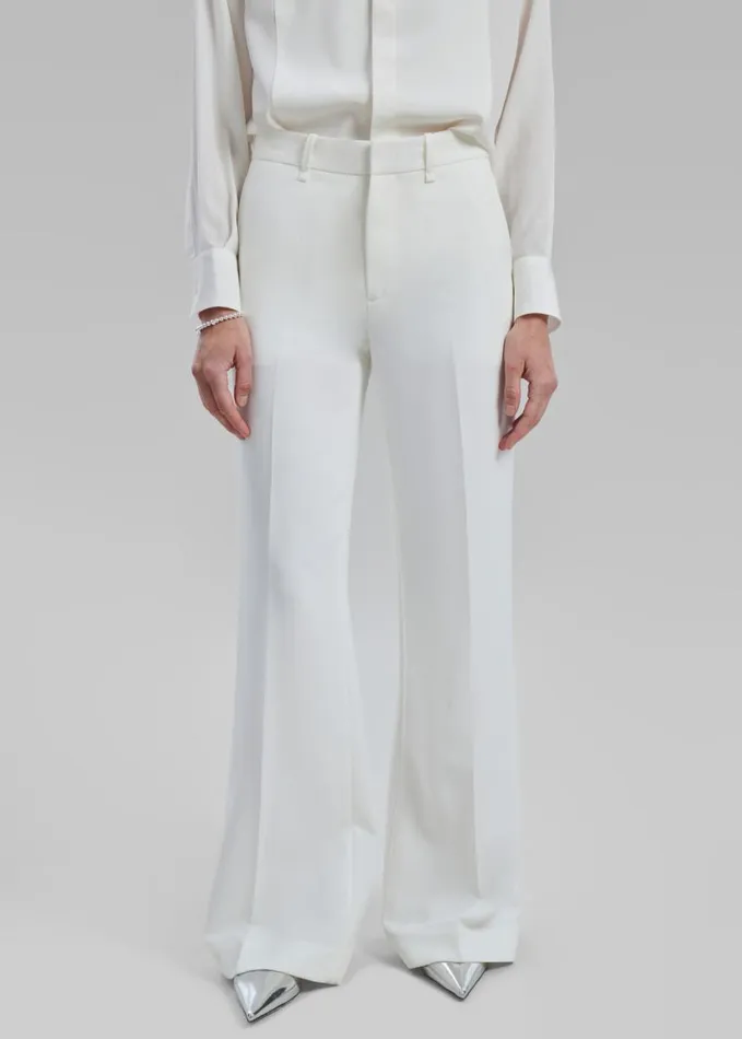 Clothing Women The Frankie Shop Katie Flared Pants 8211 Ivory