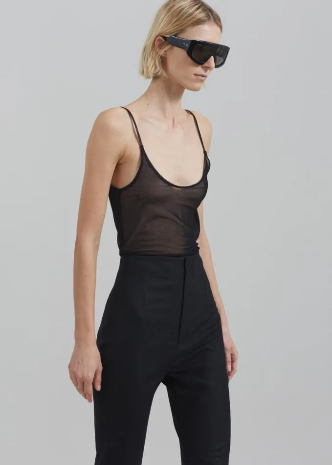 Clothing Women The Frankie Shop Kyla Sheer Tank Top 8211 Black