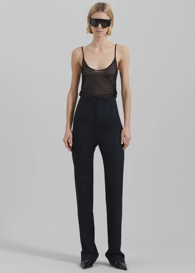 Clothing Women The Frankie Shop Kyla Sheer Tank Top 8211 Black