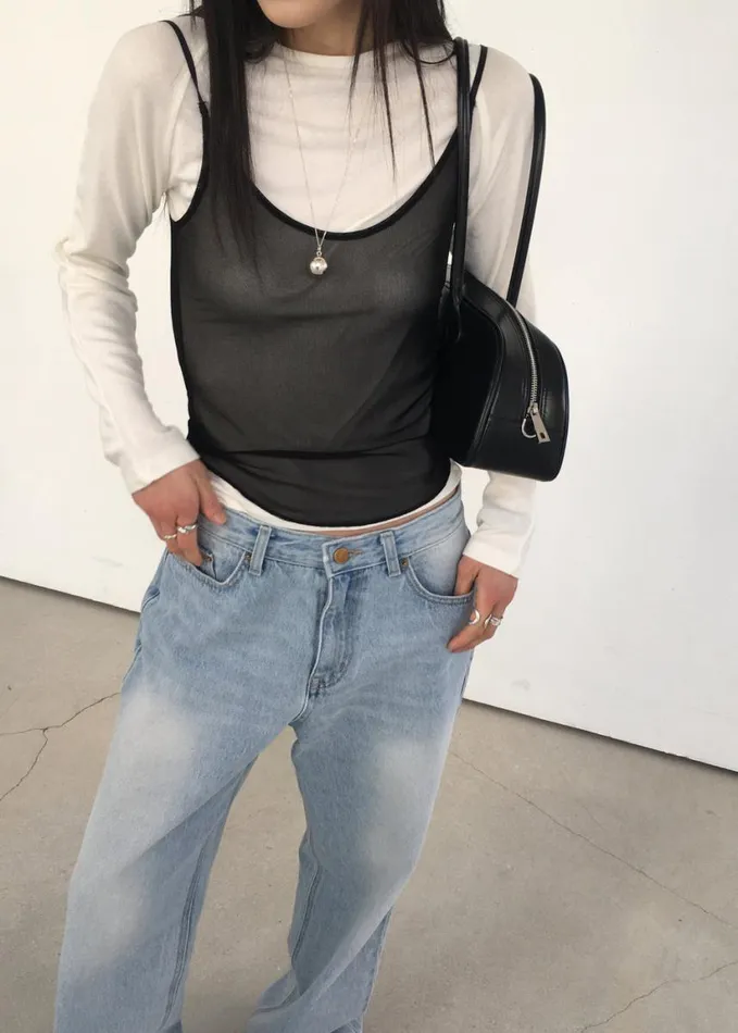 Clothing Women The Frankie Shop Kyla Sheer Tank Top 8211 Black
