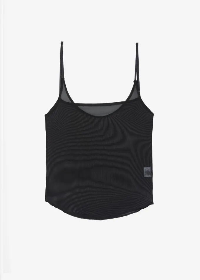 Clothing Women The Frankie Shop Kyla Sheer Tank Top 8211 Black