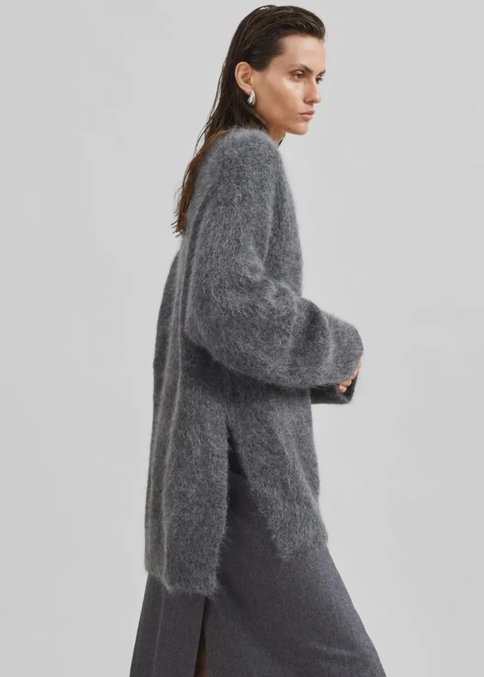 Clothing Women The Frankie Shop Loulou Studio Goto Sweater 8211 Anthracite Melange