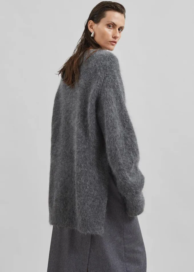 Clothing Women The Frankie Shop Loulou Studio Goto Sweater 8211 Anthracite Melange