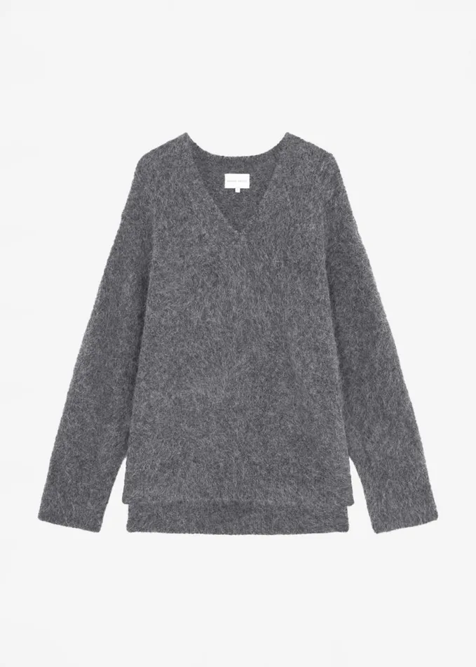 Clothing Women The Frankie Shop Loulou Studio Goto Sweater 8211 Anthracite Melange