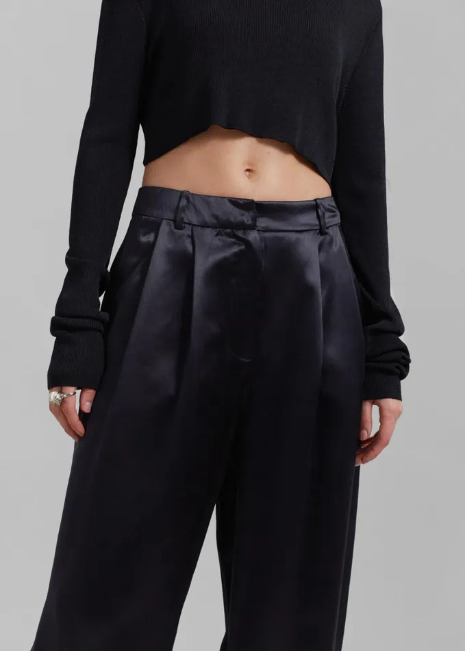 Clothing Women The Frankie Shop Loulou Studio Vione Pants 8211 Black