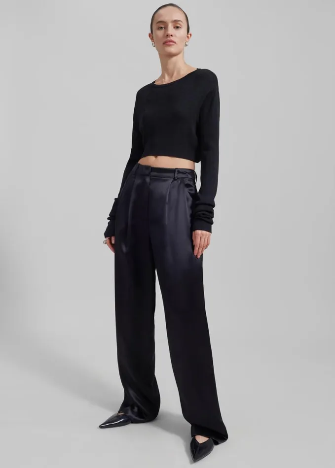 Clothing Women The Frankie Shop Loulou Studio Vione Pants 8211 Black