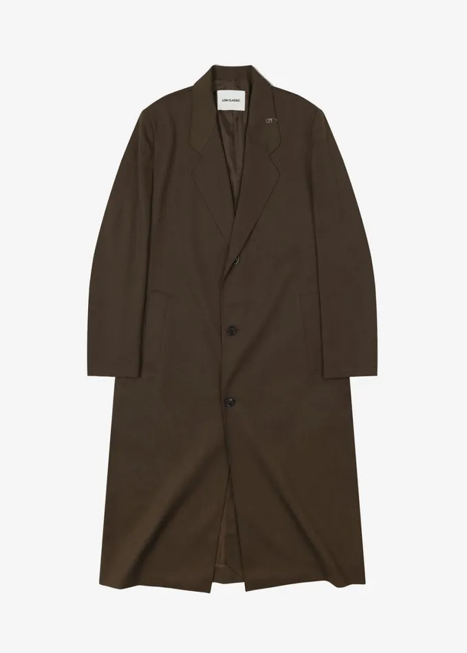 Clothing Women The Frankie Shop Low Classic Classic Long Coat 8211 Khaki