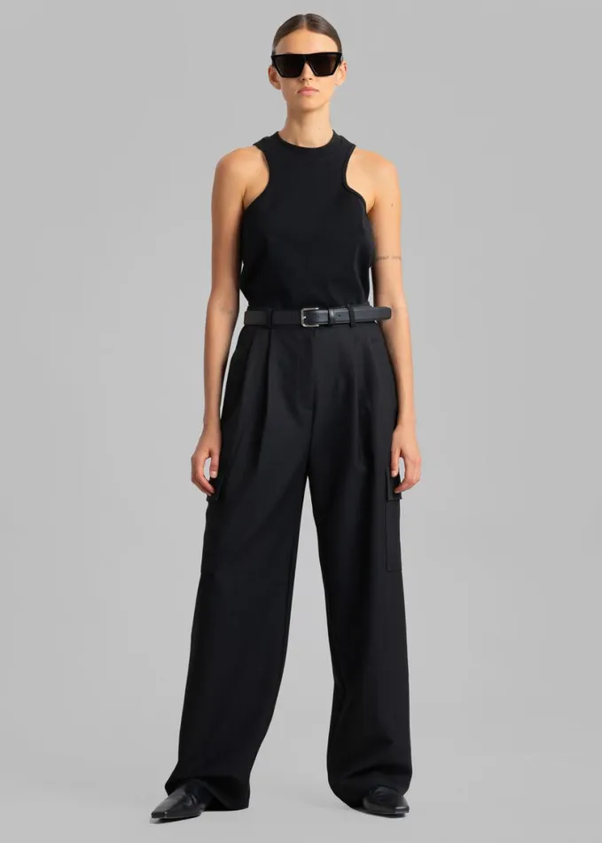 Clothing Women The Frankie Shop Maesa Cargo Pants 8211 Black