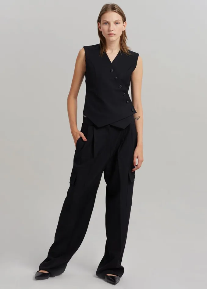 Clothing Women The Frankie Shop Maesa Cargo Pants 8211 Black