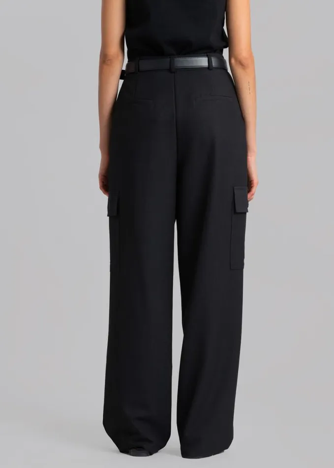Clothing Women The Frankie Shop Maesa Cargo Pants 8211 Black