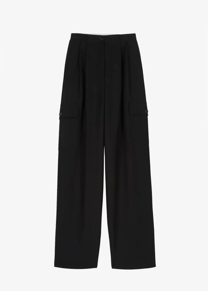 Clothing Women The Frankie Shop Maesa Cargo Pants 8211 Black