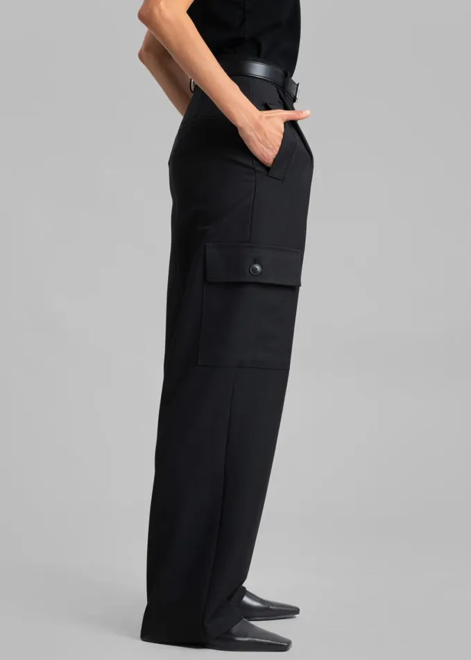 Clothing Women The Frankie Shop Maesa Cargo Pants 8211 Black