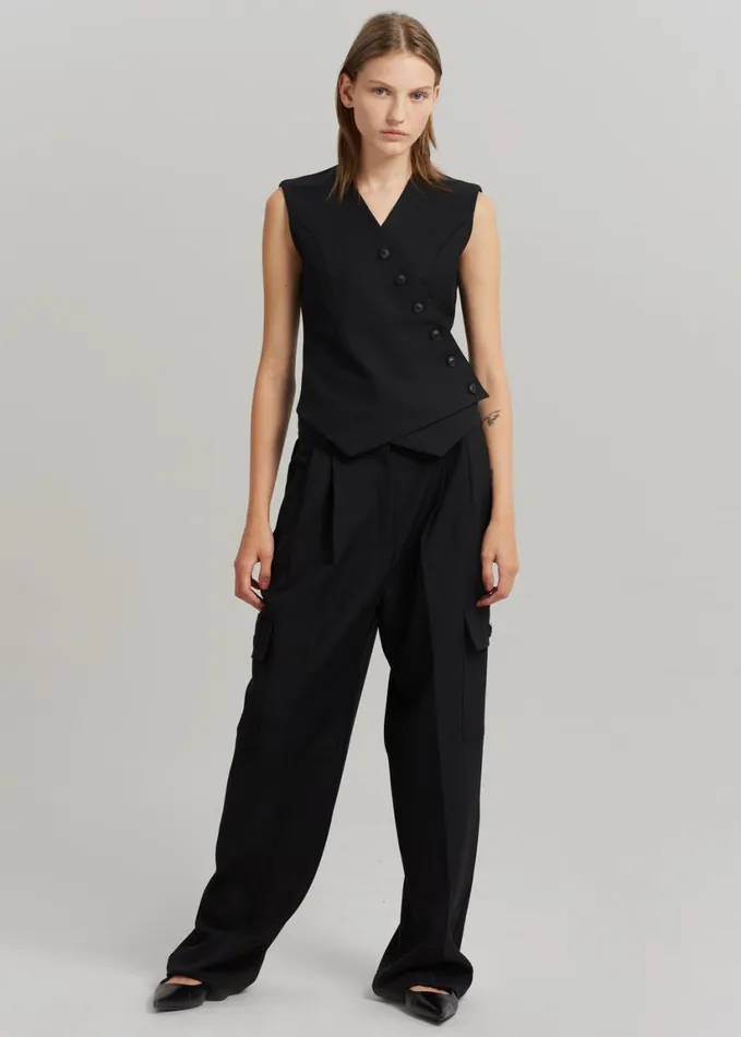 Clothing Women The Frankie Shop Maesa Cargo Pants 8211 Black
