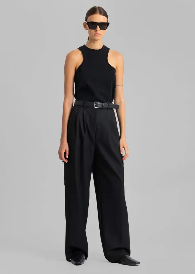 Clothing Women The Frankie Shop Maesa Cargo Pants 8211 Black