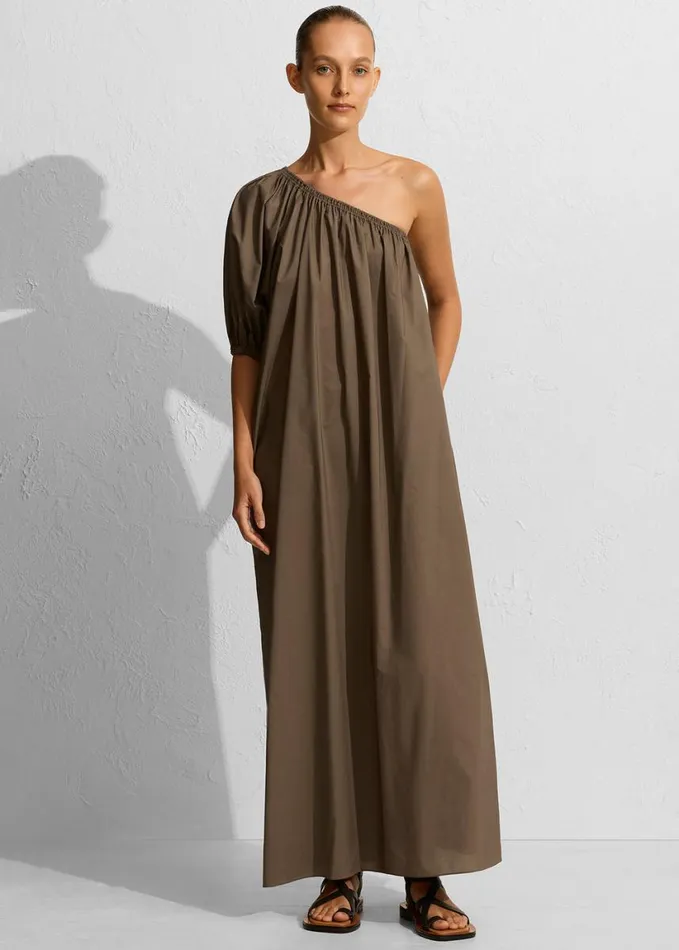 Clothing Women The Frankie Shop Matteau One Shoulder Maxi Dress 8211 Birch