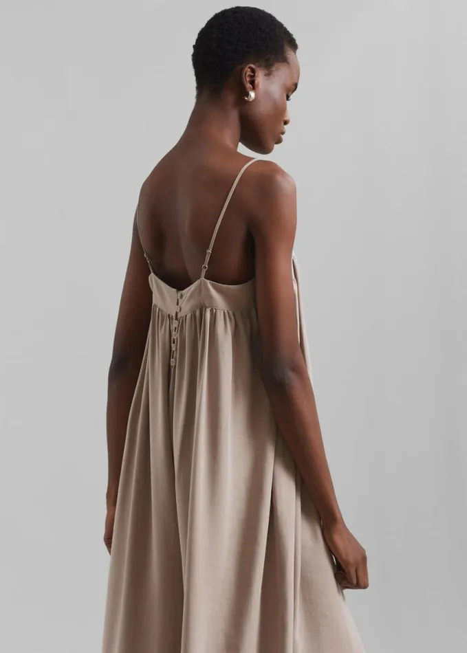 Clothing Women The Frankie Shop Maude Gathered Fluid Jumpsuit 8211 Beige