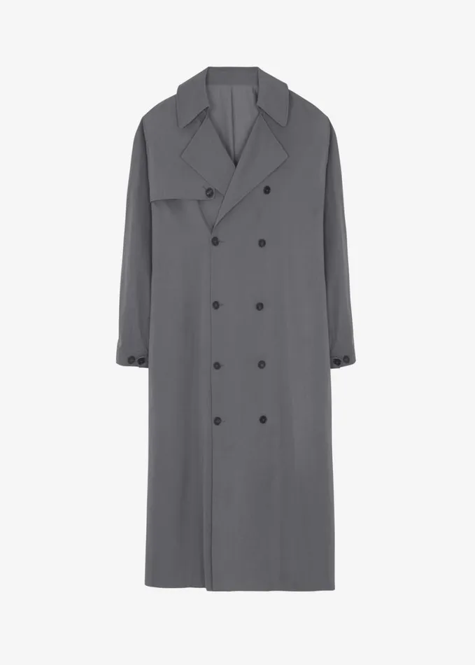 Clothing Women The Frankie Shop Mavis Oversized Trench 8211 Grey