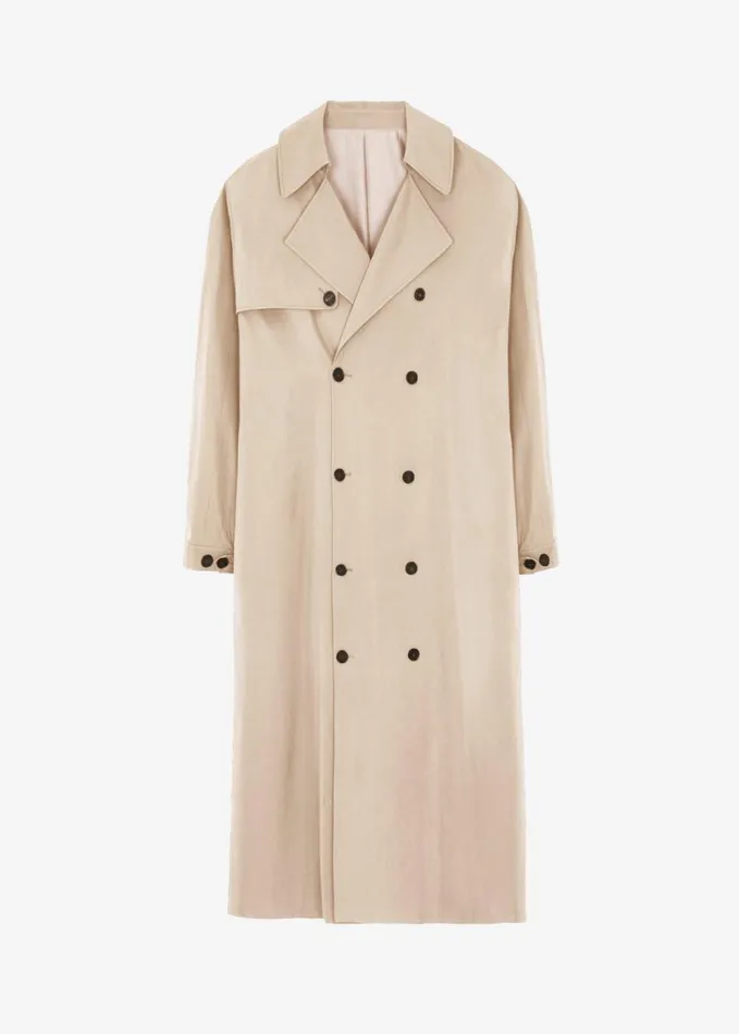 Clothing Women The Frankie Shop Mavis Oversized Trench 8211 Light Beige