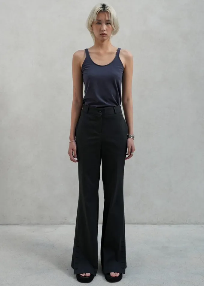 Clothing Women The Frankie Shop Michelle Flare Pants 8211 Black