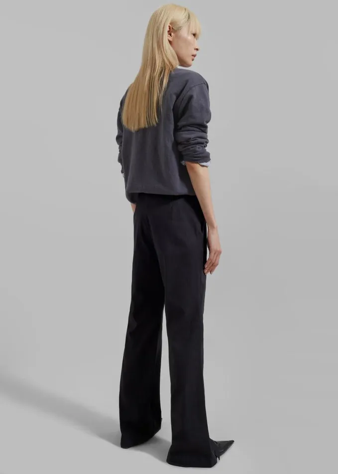 Clothing Women The Frankie Shop Michelle Flare Pants 8211 Black