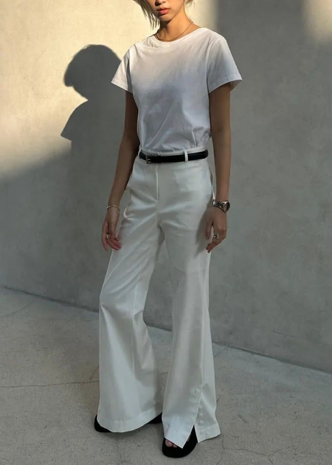 Clothing Women The Frankie Shop Michelle Flare Pants 8211 Ivory
