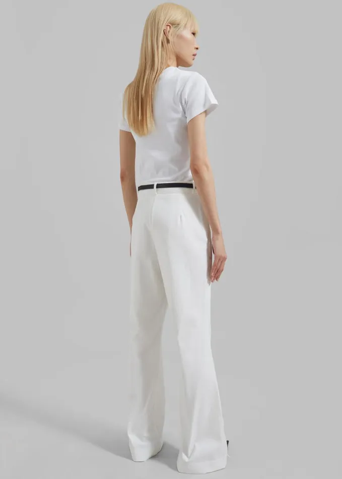 Clothing Women The Frankie Shop Michelle Flare Pants 8211 Ivory