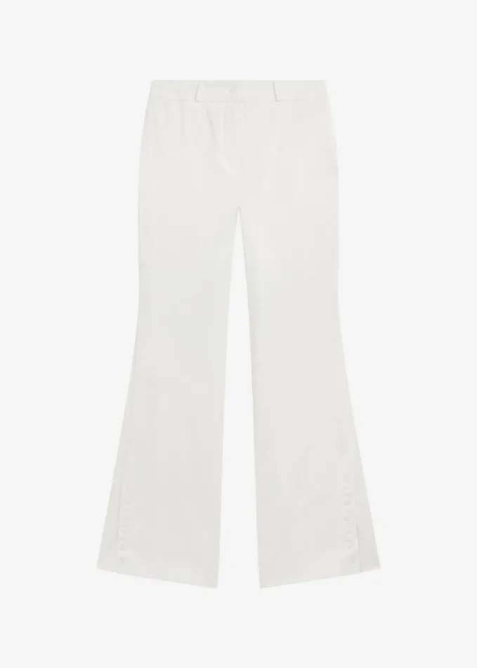 Clothing Women The Frankie Shop Michelle Flare Pants 8211 Ivory
