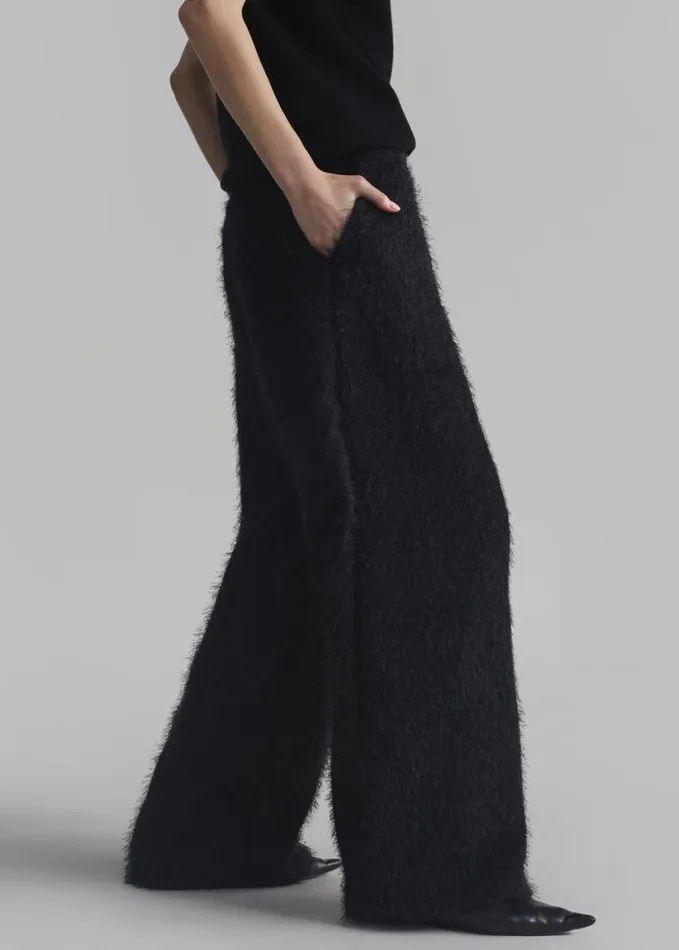 Clothing Women The Frankie Shop Millie Fluffy Pants 8211 Black