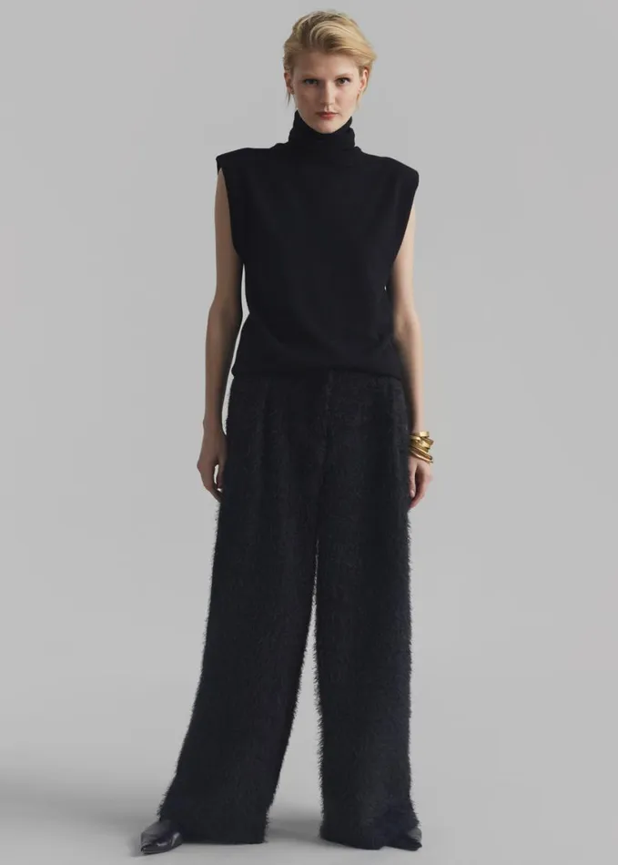 Clothing Women The Frankie Shop Millie Fluffy Pants 8211 Black