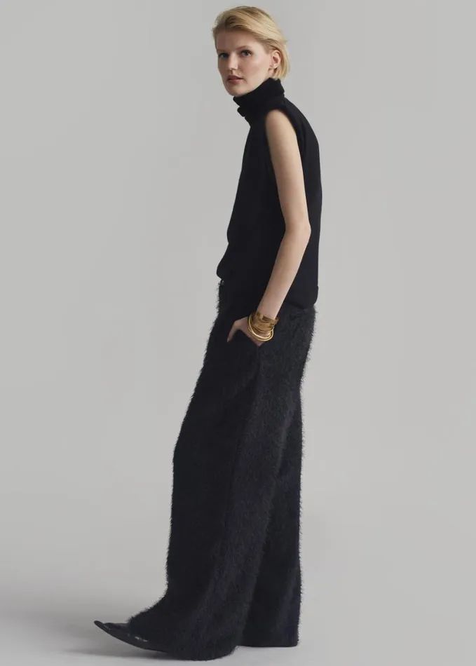 Clothing Women The Frankie Shop Millie Fluffy Pants 8211 Black