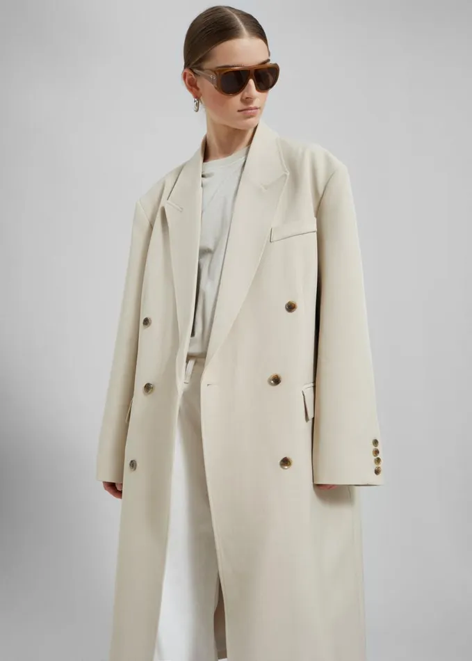 Clothing Women The Frankie Shop Nadetta Coat 8211 Beige