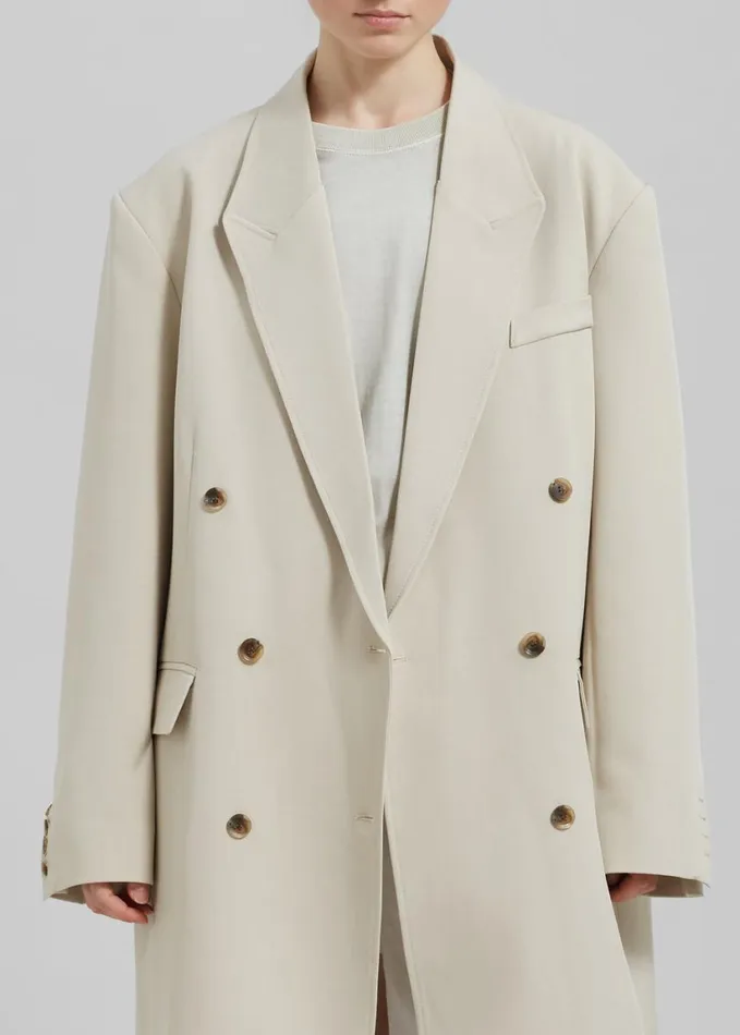 Clothing Women The Frankie Shop Nadetta Coat 8211 Beige