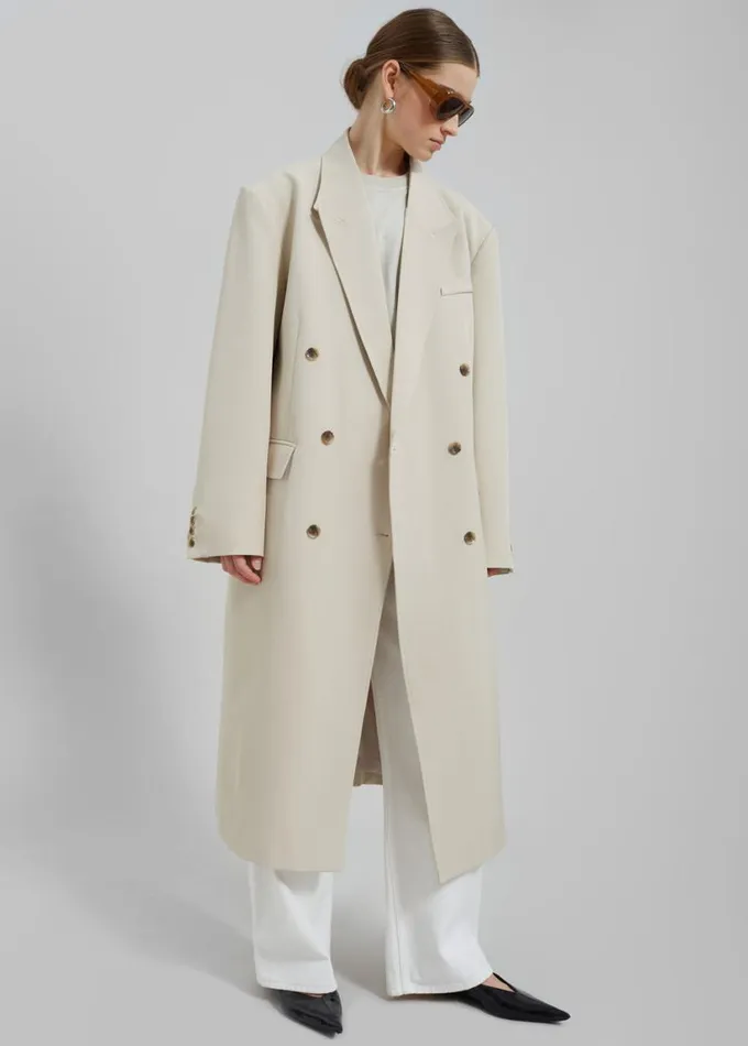 Clothing Women The Frankie Shop Nadetta Coat 8211 Beige