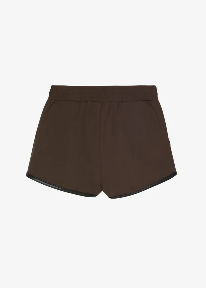 Clothing Women The Frankie Shop Neri Mini Shorts 8211 Brown