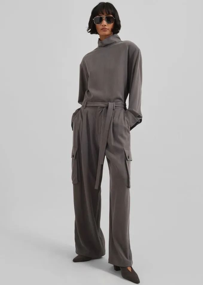 Clothing Women The Frankie Shop Nyro Blouse 8211 Charcoal