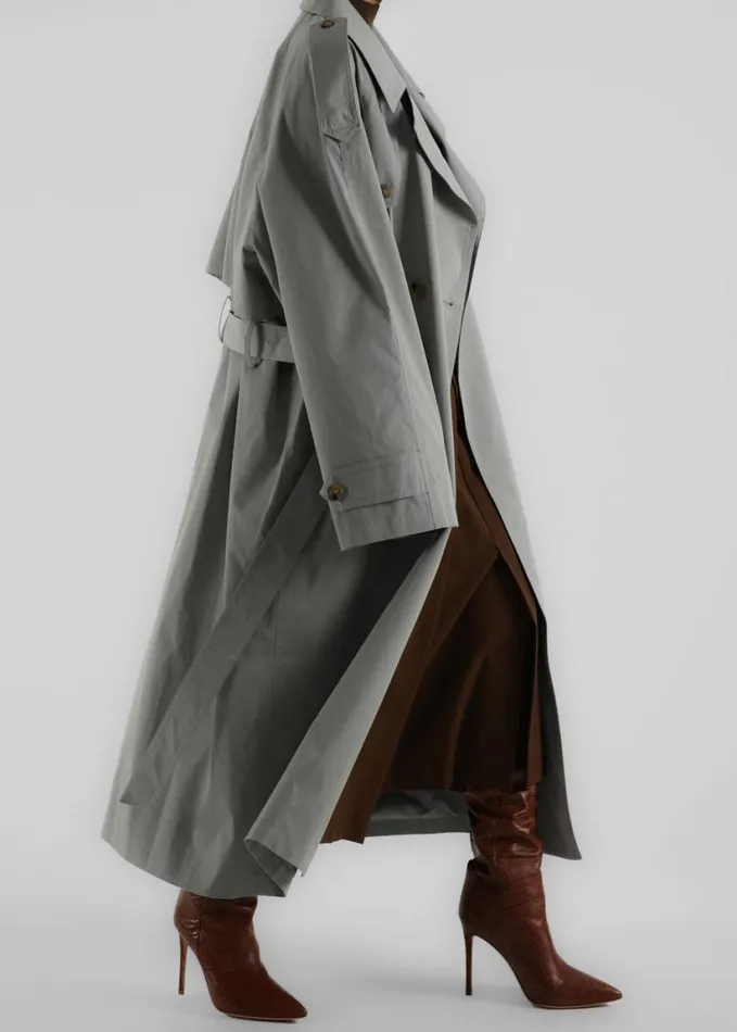 Clothing Women The Frankie Shop Pelly Trench 8211 Sage
