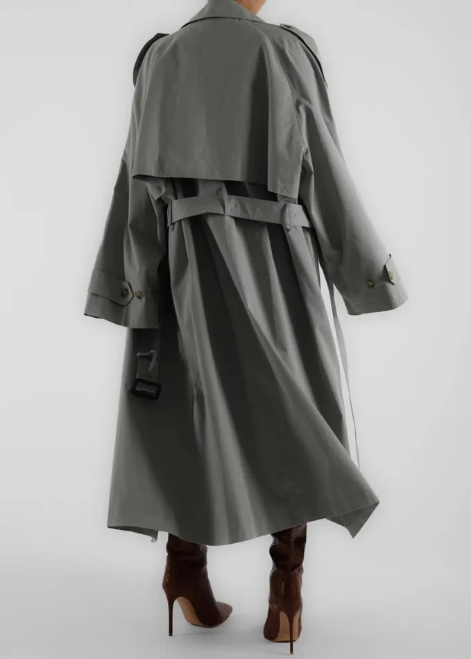 Clothing Women The Frankie Shop Pelly Trench 8211 Sage