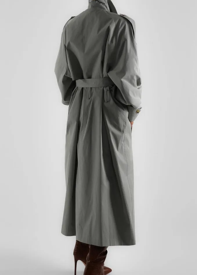 Clothing Women The Frankie Shop Pelly Trench 8211 Sage
