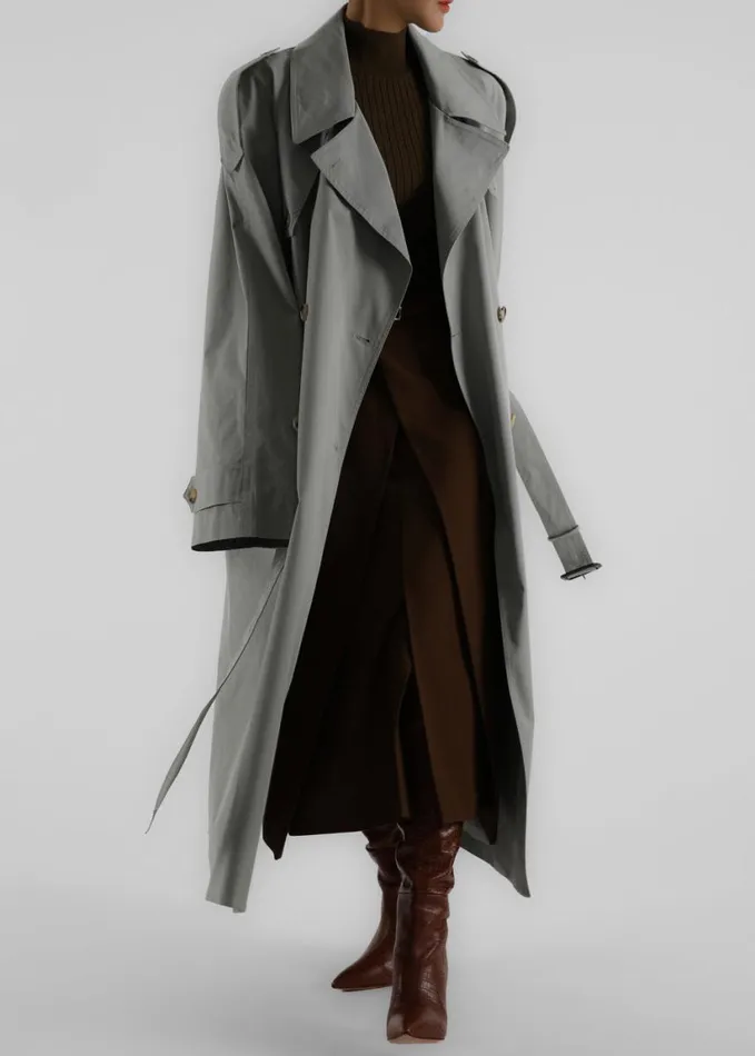 Clothing Women The Frankie Shop Pelly Trench 8211 Sage