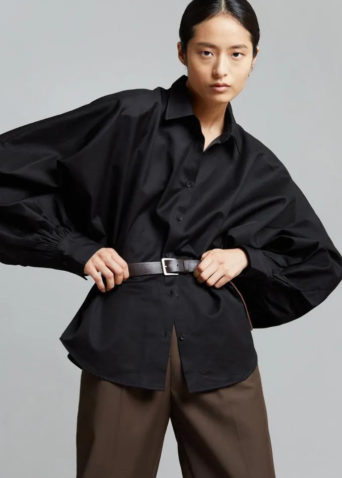 Clothing Women The Frankie Shop Sabi Blouse 8211 Black