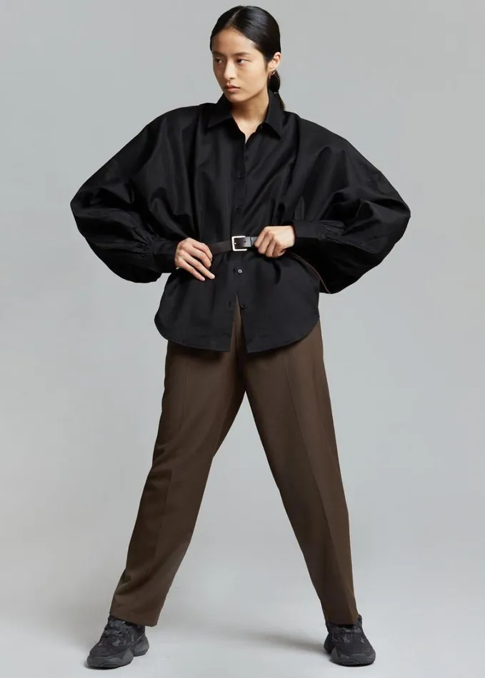 Clothing Women The Frankie Shop Sabi Blouse 8211 Black