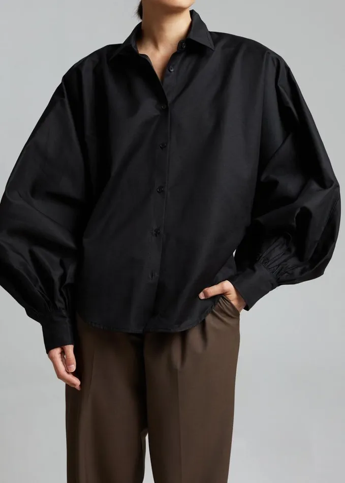 Clothing Women The Frankie Shop Sabi Blouse 8211 Black