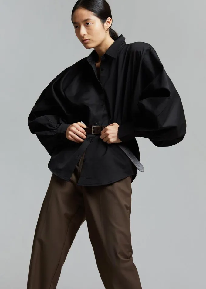 Clothing Women The Frankie Shop Sabi Blouse 8211 Black