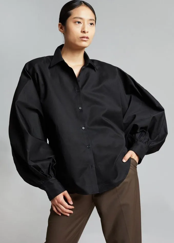 Clothing Women The Frankie Shop Sabi Blouse 8211 Black