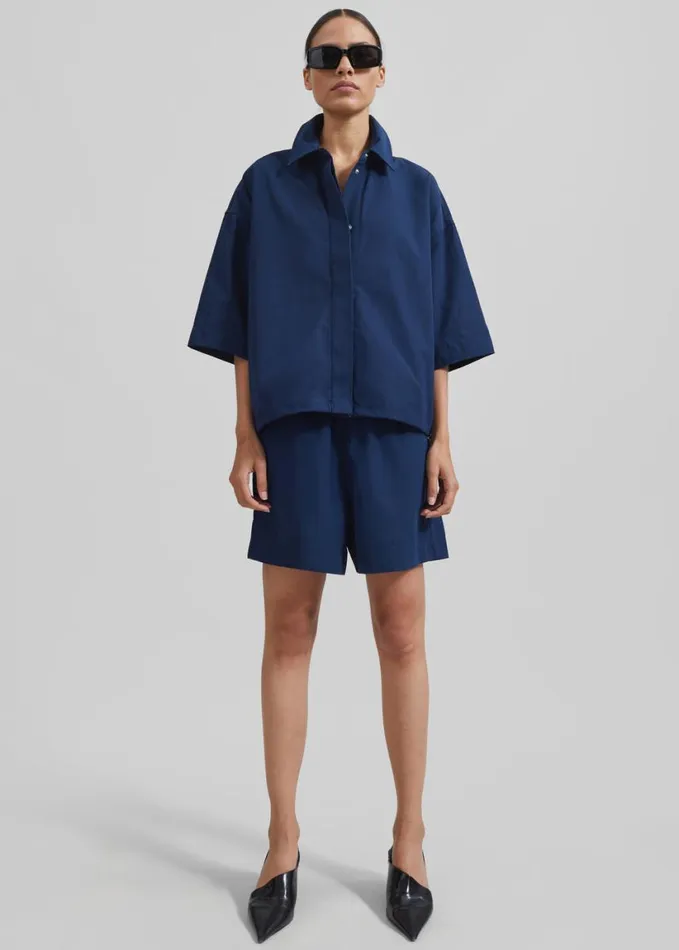 Clothing Women The Frankie Shop Samse Samse Salulu Shirt 8211 Pageant Blue