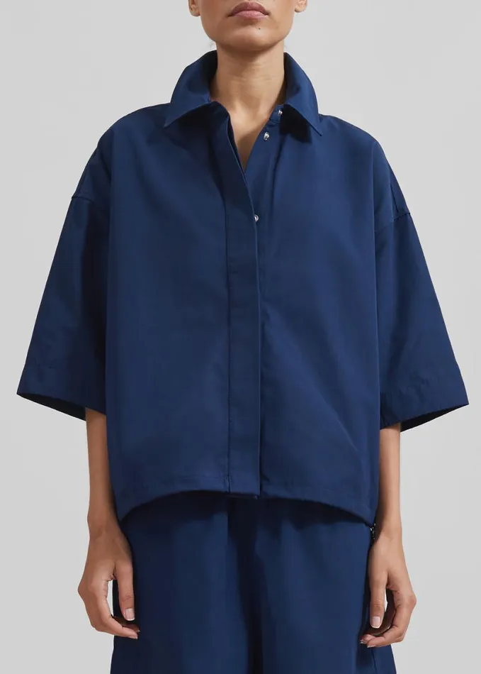 Clothing Women The Frankie Shop Samse Samse Salulu Shirt 8211 Pageant Blue