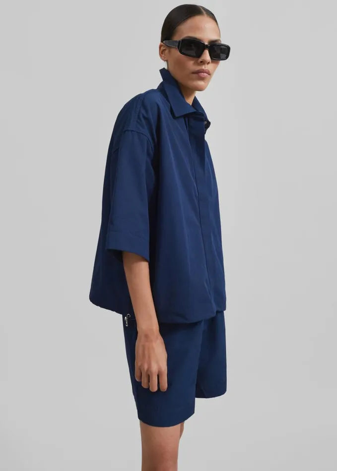 Clothing Women The Frankie Shop Samse Samse Salulu Shirt 8211 Pageant Blue