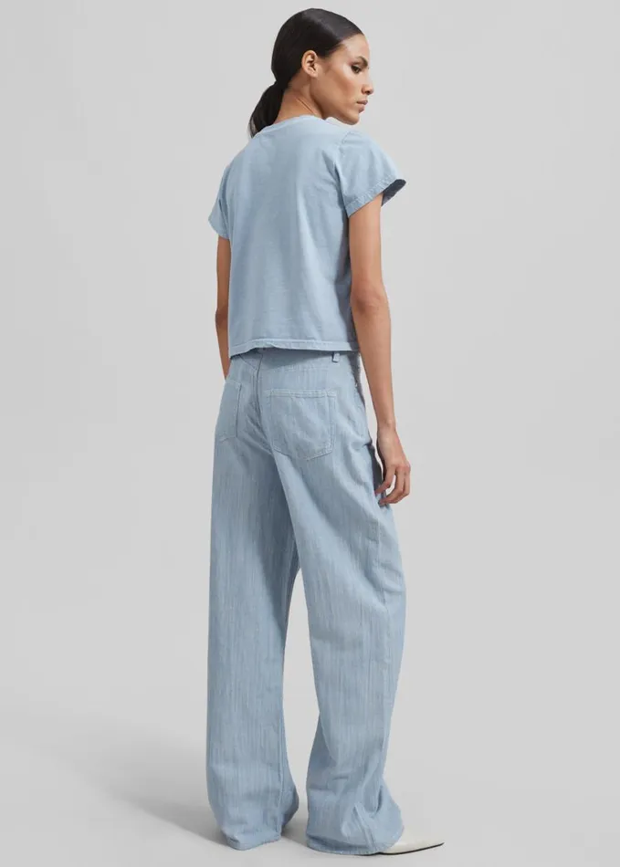 Clothing Women The Frankie Shop Samse Samse Shelly Jeans 8211 Breeze Blue
