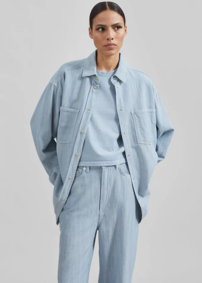Clothing Women The Frankie Shop Samse Samse Shelly Jeans 8211 Breeze Blue